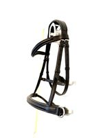 Brown Black Bitless Bridle – Cob / Full / Pony Anatomical Padded Comfort Leather