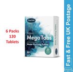 6x Clean Tabs Aqua Mega Tabs x 20 Water Purification Tablets Caravan - CL600
