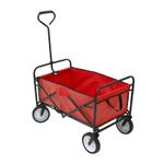 NEW! Red Heavy Duty Foldable Garden Trolley Folding Cart Wagon Truck Wheelbarrow