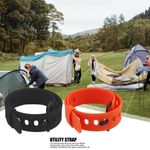 2Pcs Rubber Tension Strap Ties Cable Straps Fastener Tape with Insert Buckle