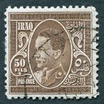 IRAQ 1934-8 50f brown SG184 used NG King Ghazi #C02
