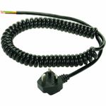 HEAVY DUTY CABLE COILED CURLY MAINS FLEX 13a WITH MOULDED UK PLUG 102048