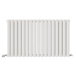 Radiator Horizontal Double Panel Oval Column Designer White Rad Central Heating