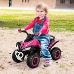 No Power Kids Ride on Toy Foot-to-Floor Sliding Quad for 18-36 Months, Pink