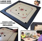 Large Carrom Board Game PREMIUM QUALITY Size 81cm x 81cm With Striker and Coins