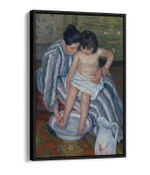 MARY CASSATT, THE CHILD'S BATH -FLOATER EFFECT FRAMED CANVAS ART PRINT