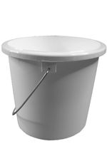 5 PACK PLASTIC WHITE PAINT KETTLE  PAINT POTS PAINTING, BUCKET  1 LT 2.5 LT 5 LT