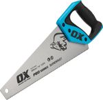 OX Pro Hand Saw 350mm Fine Tooth 15 TPI Wood & Plastic Cuts Compact 350mm