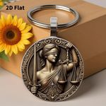 Justice Keychain - Scales of Justice Design - Zinc Alloy Lawyer Gift