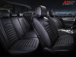 All Black PU Leather Full Set Seat Covers Padded For Ford Focus Kuga Puma F