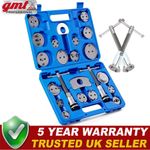 22pc Brake Caliper Rewind Tool Set Kit Wind Back Piston Car For VW Ford Vauxhall