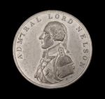 1800 LORD NELSON RETURN TO ENGLAND 38mm WHITE METAL MEDAL - BY KEMPSON