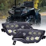 Black LED Headlights Assembly for Honda 2014-2019 Honda Rancher 420 Foreman 500
