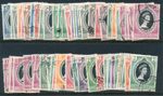 1953 CORONATION OMNIBUS COMPLETE SET OF 106 VALUES FINE USED
