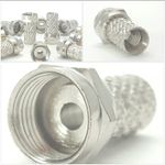 100 x Type 63 F Connector Twin on Coax Cable Screw Plug for WF/CT65 for Sky HD