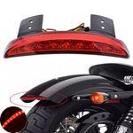 Motorcycle Rear Fender LED Brake Stop Tail Light Lamp Red For Bobber Cafe Racer