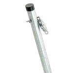 Washing Line Clothes Pole Post 2.4m 8ft One Piece Galvanised Cleat and Pulley