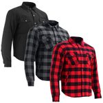 Men Motorbike Motorcycle Made with Kevlar Lined LumberJack Shirts Ce Armoured
