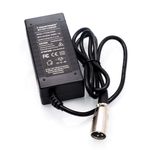 24V Charger 2A Quality 28.8V Battery Power Adapters XLR 3-Pin Black