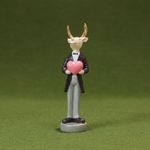 Resin Elk Ornament Creative Gift Wedding Reindeer Sculpture for Desktop,