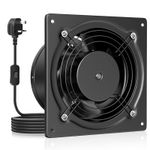 HG Power 150mm Kitchen Extractor Fan, 6 Inch Quiet Wall 150 mm, B-black 