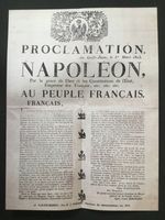 PROCLAMATION ISSUED BY NAPOLEON ON HIS RETURN FROM ELBA *Facsimile & Translation