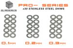Airsoft Stainless Steel high grade 30 piece Shim Set includes 0.1mm 0.2mm 0.3mm