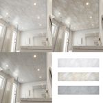 8 Sheet PVC Shower Wall Panels 1.2mx0.25m 8mm Waterproof Bathroom Cladding Tiles