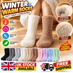 Thick Thermal Socks Non Slip Women Slipper Socks Winter Fleece Lined Floor Socks