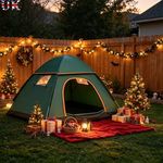 4 Person Easy Pop Up Tent Waterproof Automatic Setup 2 Doors-Instant Family Tent
