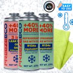 FreezeEco 2X R134a replacement kit 3in1 A/C refrigerant oil sealant Microfibre