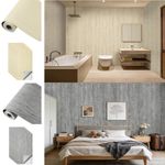 1-5X Gray Industrial Wallpaper StoneHoles Textured Concrete Cement Self-Adhesive