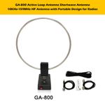 GA-800 Active Loop Antenna Shortwave Antenna/10KHz-159MHz HF Portable for Radios