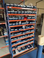 10 shelf Rapid racking with chipboard shelves