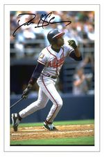 DEION SANDERS Signed Autograph PHOTO Signature Print ATLANTA BRAVES Baseball