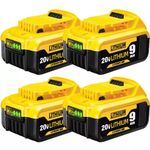 4X For DeWalt 18V Battery 8.0Ah 6.0Ah 9.0Ah XR slide Li-ion DCB184 DCB182 DCB183