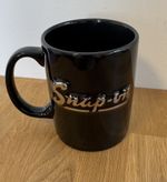 *NEW* Snap On Tools Mug Black with Raised Chrome Snap-On Logo 325ml UK