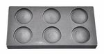 6-Cavity 1 Troy Oz Round Gold Graphite Ingot Coin Mold Melting Refining Scrap