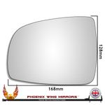 Wing Door Mirror Glass Left Hand For Nissan Note E11 2004-2013 Stick On
