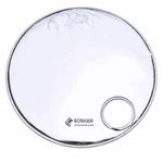 Bonham 22" CHROME Mirror Bass Drum Head Single Ply Kick Drumhead + CHROME PORT