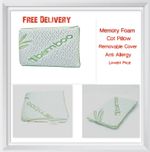 Bamboo Memory Foam Cot Pillow Super Soft- Kids, Junior Toddler Pillow 25x40CM