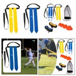2 Pieces Rugby Waist Flags Football Waist Flag Set Training Belt Flag Tag Waist