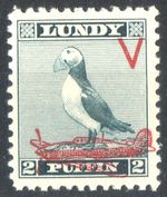 GB Lundy Island 1942 KGVI Victory Issue 2p Scarlet Overprints mint stamp LMM