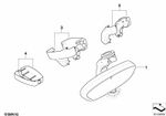 BMW Genuine Mirror Covers Set Baseplate Black Fits E81 E82 E87 51167076129