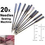 Sewing machine standard pointed one side flat edge needles domestic 14/90 16/100
