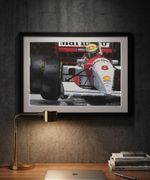 AYRTON SENNA A3 print. Painting by Greg Tillett poster Formula One F1 Wall art