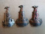 3 x Original Raleigh Bicycle Head badge Head Tube Badge Old School Vintage Item