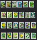 JERSEY 2005-2011  WILD FLOWERS  SET OF 24  MNH