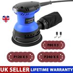 ELECTRIC RANDOM ORBITAL SANDER 3500W ROTARY PALM CIRCULAR DISC 125mm