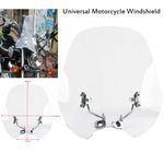 Universal Motorcycle Screen Windshield Clear For 7/8 1'' Handlebar Harley Honda